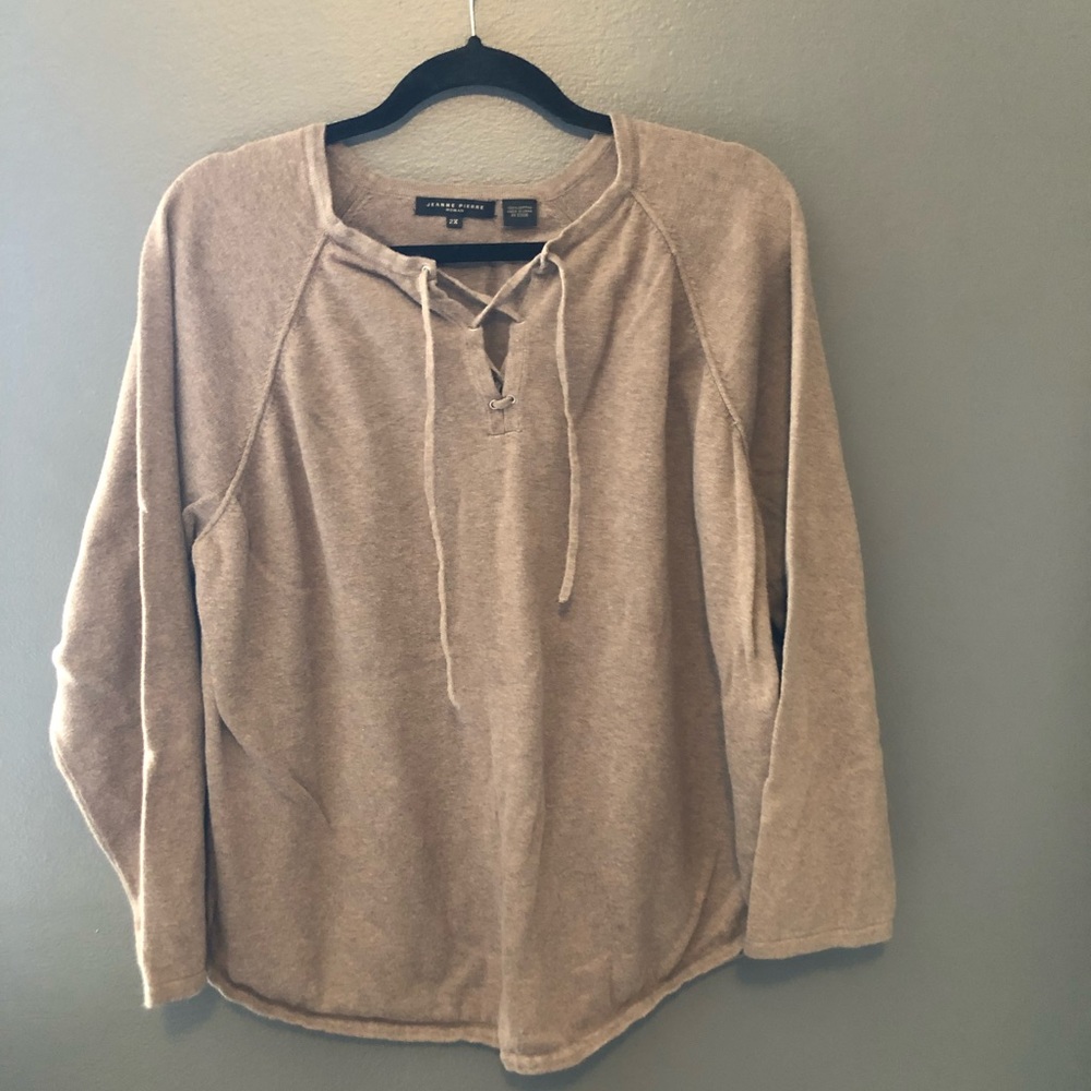 Jeanne Pierre Brown Sweater. Size 2X